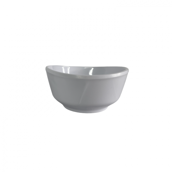 White-Glossy- Ceramic-Bowl-Side-View-Profile-MR-HOSPITALITY-Production-Sale-Curves-Flat-Base
