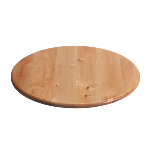 Beige-Wooden-Glossy-Circle-Lazy-Susan-MR-HOSPITALITY-Event-Rentals