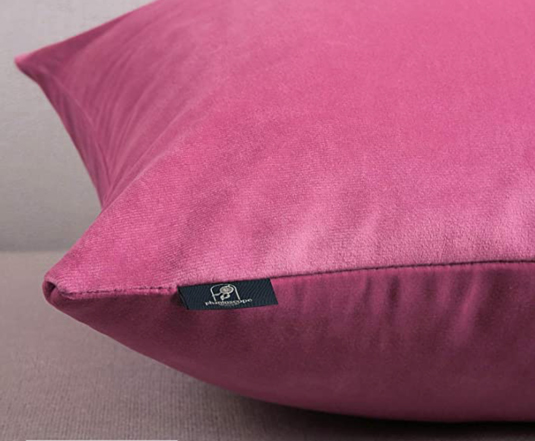 Pink Velvet Square Pillow for Event Rentals